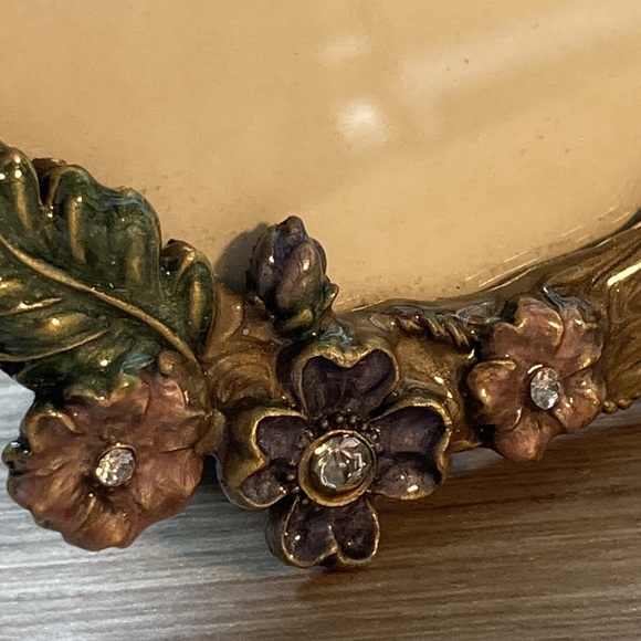 Watch Hill New table frame reptile and flowers Czech crystal - Picture 13 of 16